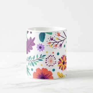 Mug classical floral composition