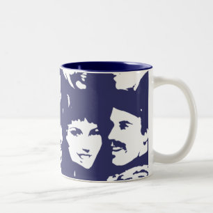 Mug Coffee Cup Vintage Retro Faces Customisable
