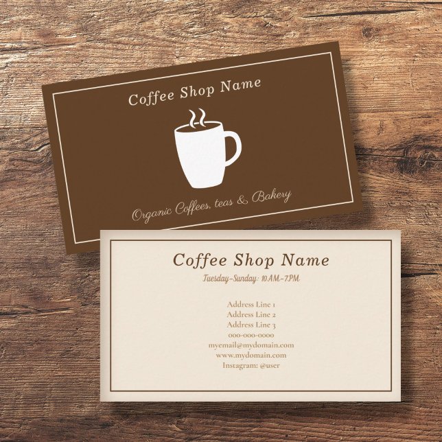 Mug & Coffee Shop Business Card (Coffee Shop Business Card)