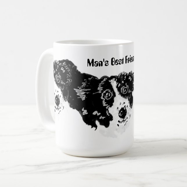 Mug : Collie ,Man's Best Friend (Front Left)