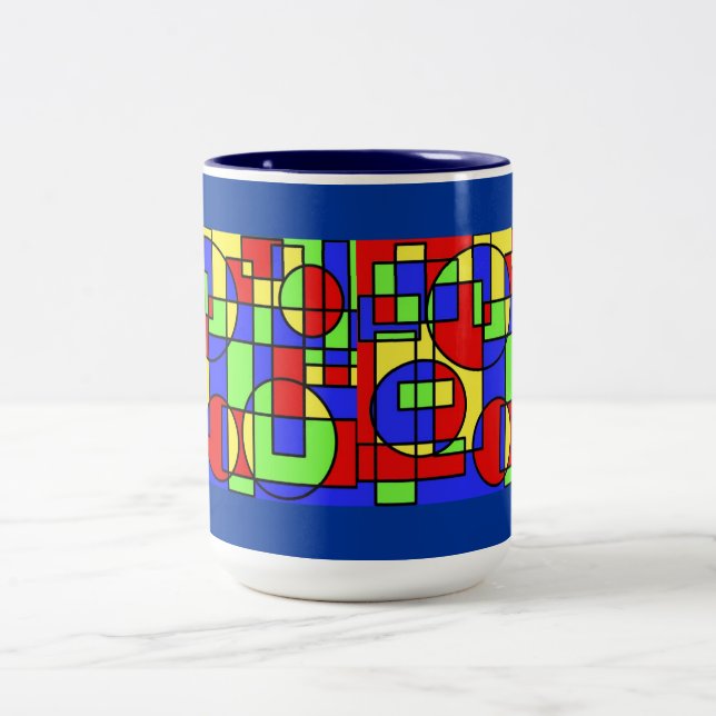 Mug--colorblock design Two-Tone coffee mug (Center)