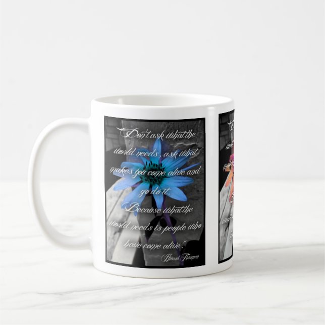 Mug, Colour Sunflowers Quote "go do it" Coffee Mug (Left)