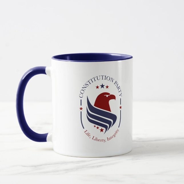 Mug, Constitution Party, Eagle, oval Coffee Mug (Left)