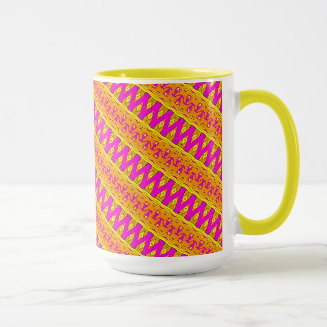 MUG Cup Jimette Design orange pink white (Right)