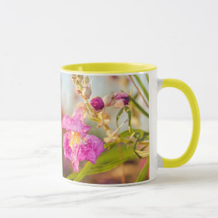 Mug: Desert Willow Flower #6 (Ringer) Mug