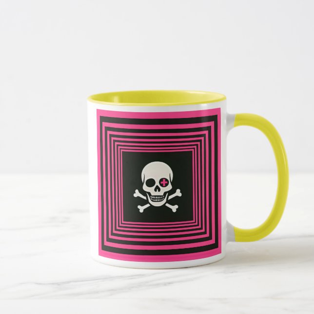 Mug design modern skull minimalist pattern. (Right)
