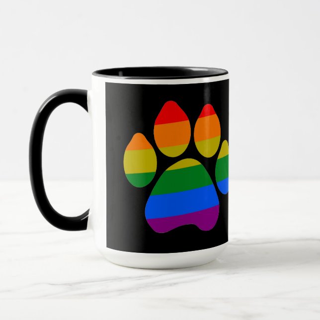 Mug Diamond Rainbow Paws (Left)