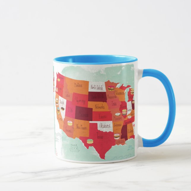 mug, doughnut, usa, state mug (Right)