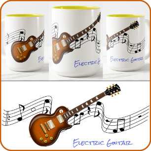 MUG - Electric Guitar Design -Several Styles/Sizes