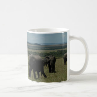 Mug Elephant herd Maasai Mara, Kenya