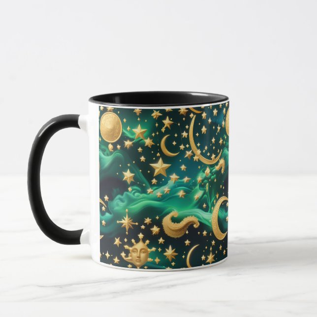 Mug - Emerald Celestial Moon (Left)