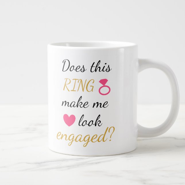 Mug - Engagement Ring - Hot Pink (Right)