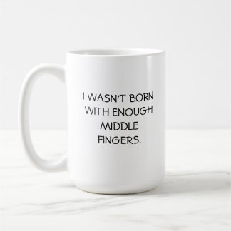 MUG-ENOUGH MIDDLE FINGERS COFFEE MUG