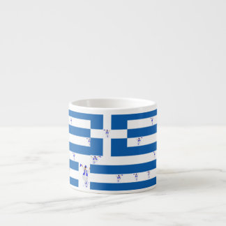 Mug Espresso Greek Flag with Evzone's