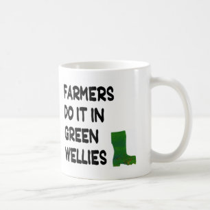 Mug - Farmers do it in Green Wellies
