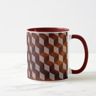 Mug - Faux inlaid wood