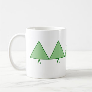 Mug - Five Green Triangle Trees