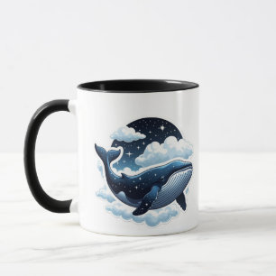 Mug Floating cloud whale with stars