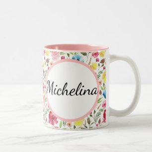 Mug Floral Personalized