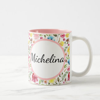 Mug Floral Personalized