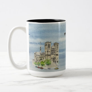 Mug: Flying Joanna and Grace Cathedral Two-Tone Coffee Mug