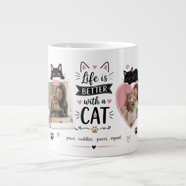 Mug For Cat Lovers With Custom Photos (Front)