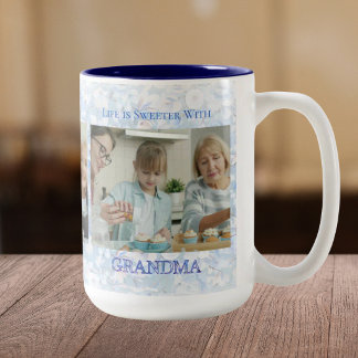 Mug for Grandma Floral Holiday Gift