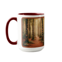 Mug - forest scene with hearts