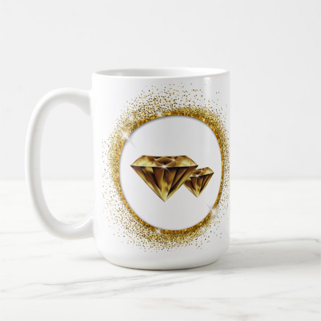 Mug Gold Diamonds (Left)