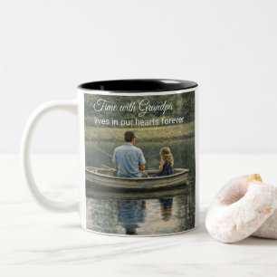 Mug Grandpa Fishing With Granddaughter