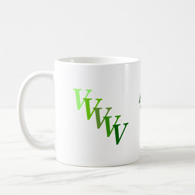 Mug - Green Name and Initials (Left)