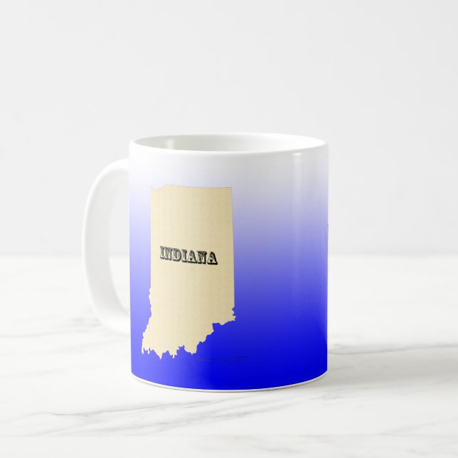 Mug - Indiana State Map with City (Front Left)