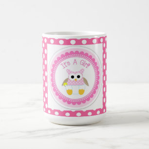 Mug/It's A Girl with Pink Polka Dots Coffee Mug