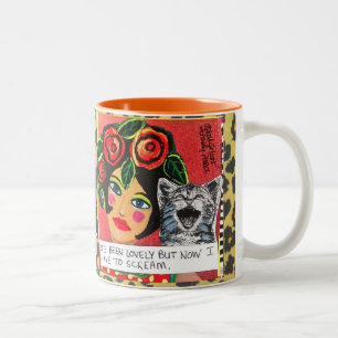 MUG-IT'S BEEN LOVELY BUT NOW I HAVE TO SCREAM Two-Tone COFFEE MUG