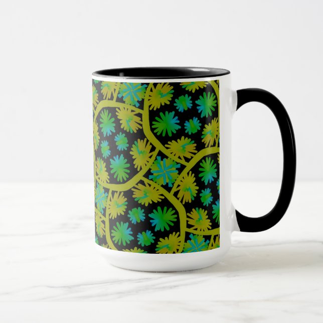MUG Jimette Black Green Design (Right)