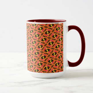 MUG Jimette Pink Design orange white cup