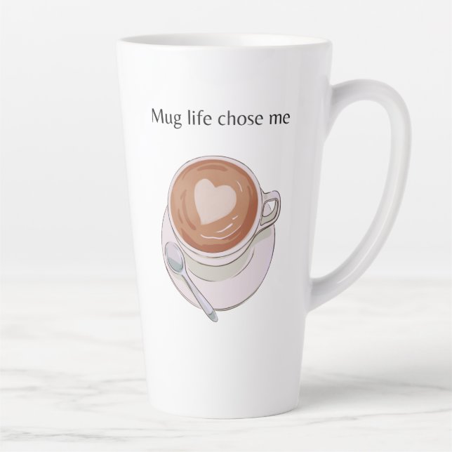 Mug Life Chose Me Minimalist Latte Mug (Right)