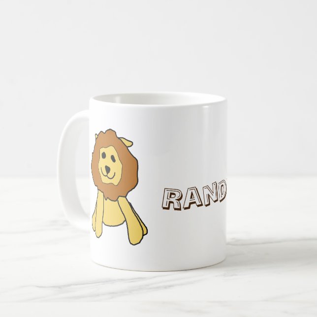 Mug - Lion Character with Name (Front Left)