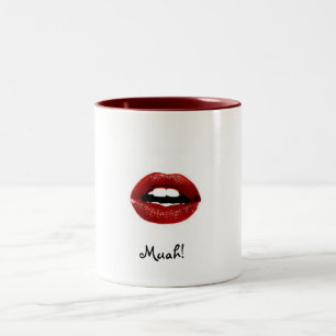 Mug/ Lips Muah! Two-Tone Coffee Mug