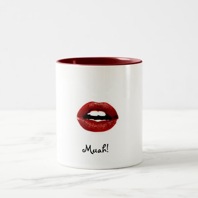 Mug/ Lips Muah! Two-Tone Coffee Mug (Center)