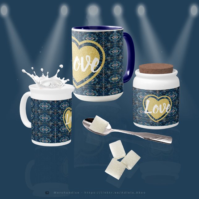 Mug - LOVE by Poet Adiela Akoo (Love Mug, Milk Pitcher & Sugar Jar designed by Poet Adiela Akoo. Shop all my gift combos of LOVE now)