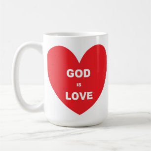 Mug Love God Is Love Red Heart