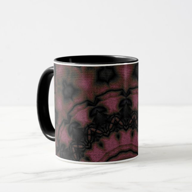 Mug Mandala round pattern kaleidoscope retro hippi (Front Left)