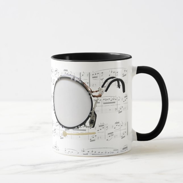 Mug - Marching Bass Drum with sheet music (Right)