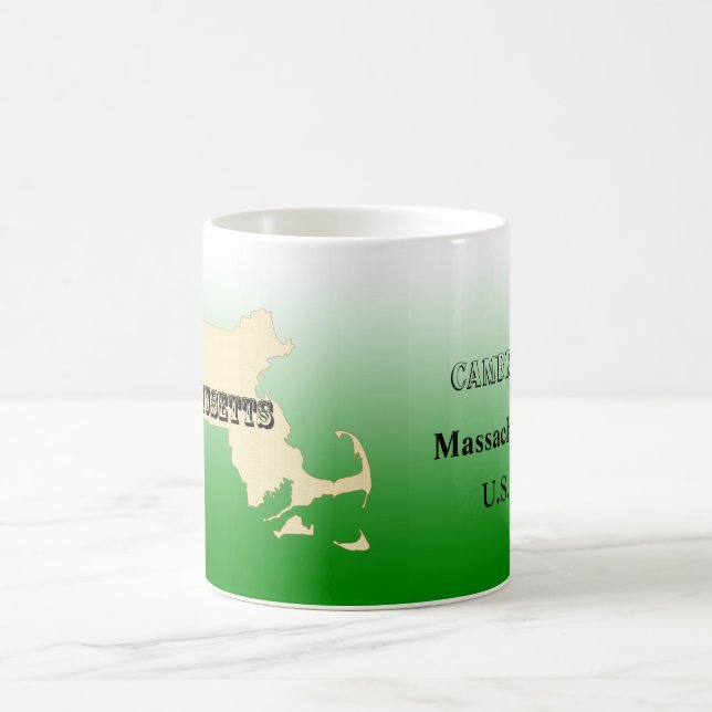 Mug - Massachusetts State Map with City (Center)