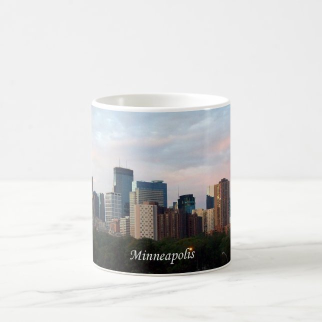 MUG: Minneapolis, Minnesota Skyline - FULL WRAP_ Coffee Mug (Center)