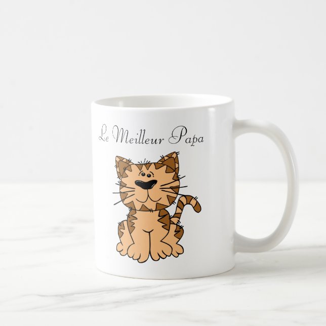 Mug. Monogram message Cat. Coffee Mug (Right)