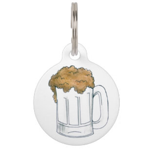 Mug of Beer Personalised Pet Oktoberfest Ale Tag