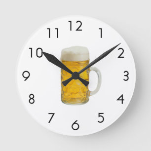 Mug of Beer Round Clock