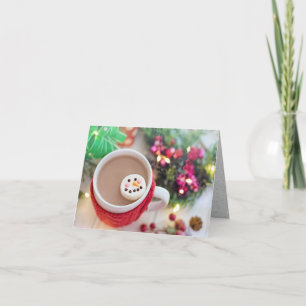 Mug of Christmas Cocoa, Snowman Marshmallow Card